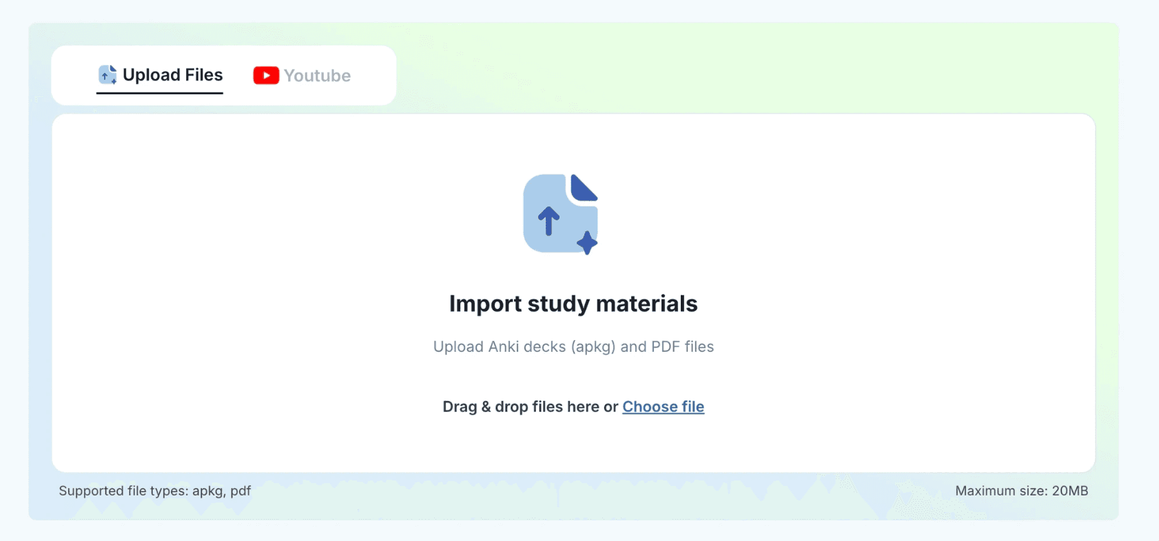 Learvo upload feature before redesign
